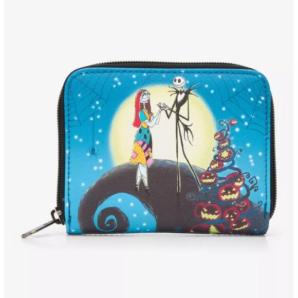 Loungefly Nightmare Before Christmas Spiral Hill Night Backpack and Wallet Set - Picture 6 of 9